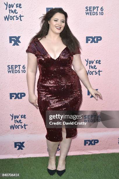 Kether Donohue attends the Premiere Of FXX's "You're The Worst" Season 4 - Arrivals at Museum of Ice Cream LA on August 29, 2017 in Los Angeles,...