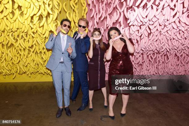 Desmin Borges, Chris Geere, Aya Cash and Kether Donohue atten the Premiere Of FXX's "Your The Worst" Season 4-After Party on August 29, 2017 in Los...