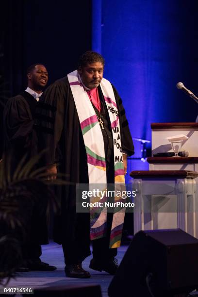 Bishop William J. Barber, II, Pastor, Greenleaf Christian Church, Disciples of Christ, Goldsboro, NC, gave the sermon at Howard Universitys Andrew...