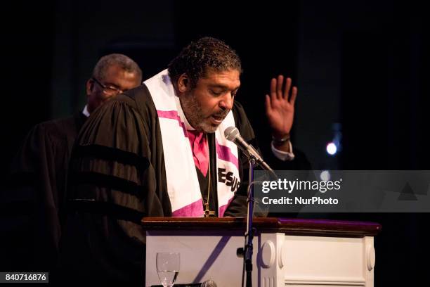 Bishop William J. Barber, II, Pastor, Greenleaf Christian Church, Disciples of Christ, Goldsboro, NC, gave the sermon at Howard Universitys Andrew...