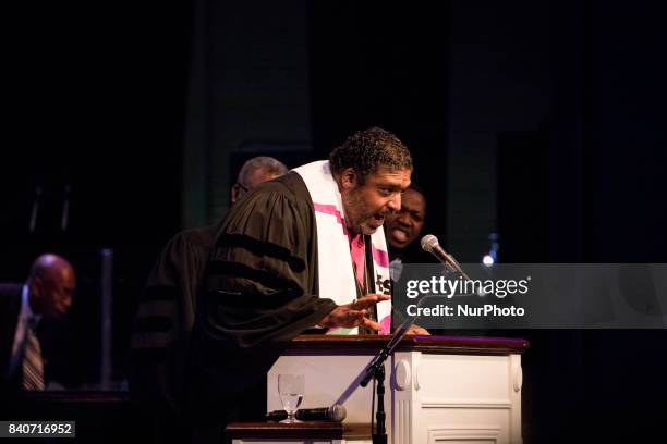 Bishop William J. Barber, II, Pastor, Greenleaf Christian Church, Disciples of Christ, Goldsboro, NC, gave the sermon at Howard Universitys Andrew...