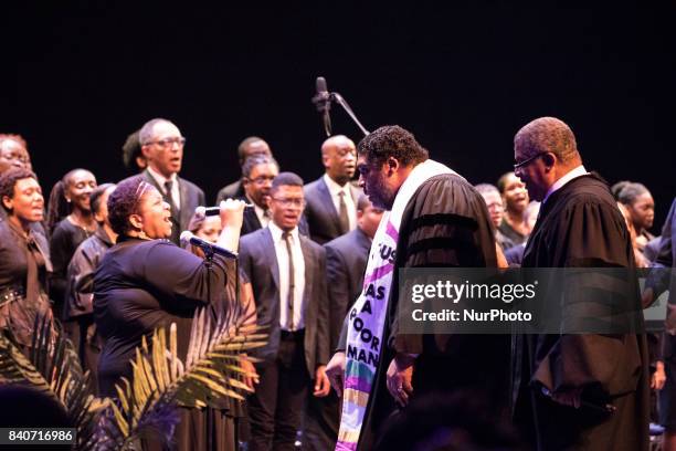 Bishop William J. Barber, II, Pastor, Greenleaf Christian Church, Disciples of Christ, Goldsboro, NC, and Dr. Bernard L. Richardson, Howard...