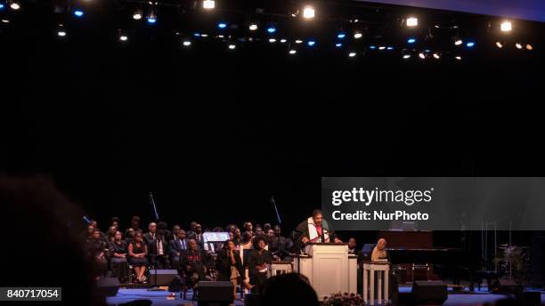 Bishop William J. Barber, II, Pastor, Greenleaf Christian Church, Disciples of Christ, Goldsboro, NC, gave the sermon at Howard Universitys Andrew...