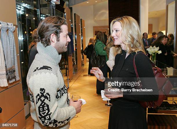Nate Berkus & Laura Linney at TODS 2007 Collection