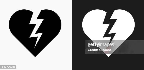 ilustrações, clipart, desenhos animados e ícones de ícone de desgosto em preto e branco vector backgrounds - broken heart