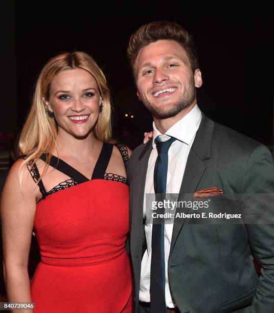 Actors Reese Witherspoon and Jon Rudnitsky attend the after party for the premiere of Open Road Films' "Home Again" at the DGA Theater on August 29,...