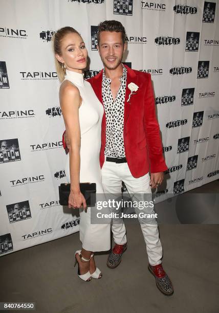 Actors Alyssa Julya Smith and Nick Roux attend the Los Angeles Premiere of "Jackals" on August 29, 2017 in Hollywood, California.