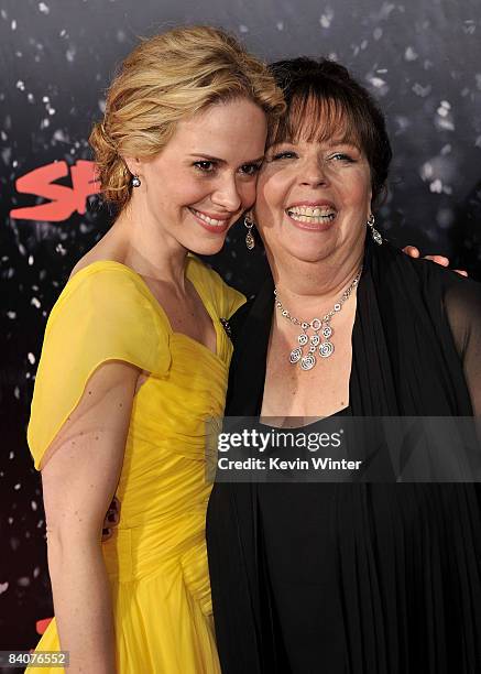 Actress Sarah Paulson and producer Deborah Del Prete arrive at the Los Angeles premiere of Lionsgate's "The Spirit" held at Grauman's Chinese Theatre...