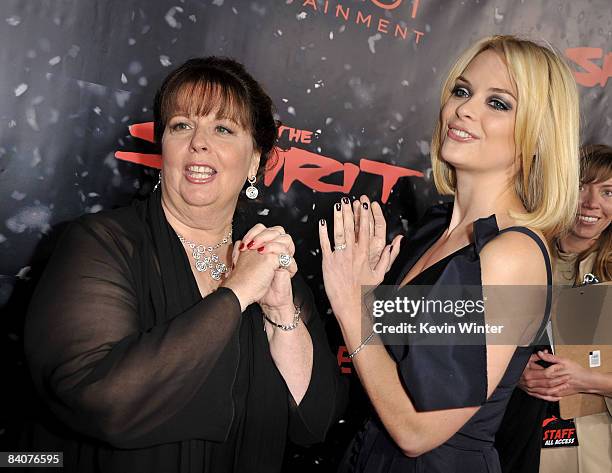 Producer Deborah Del Prete and actress Jaime King arrive at the Los Angeles premiere of Lionsgate's "The Spirit" held at Grauman's Chinese Theatre on...