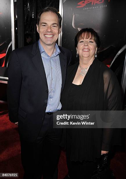 Lionsgate's Tom Ortenberg and producer Deborah Del Prete arrive at the Los Angeles premiere of Lionsgate's "The Spirit" held at Grauman's Chinese...