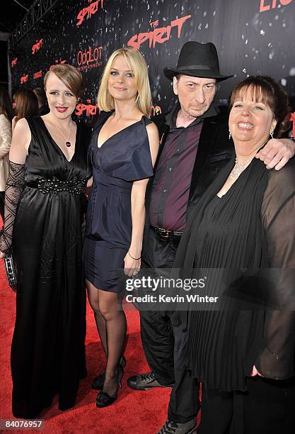 Actress Kimberly Cox, actress Jaime King, director/writer Frank Miller, and producer Deborah Del Prete arrive at the Los Angeles premiere of...