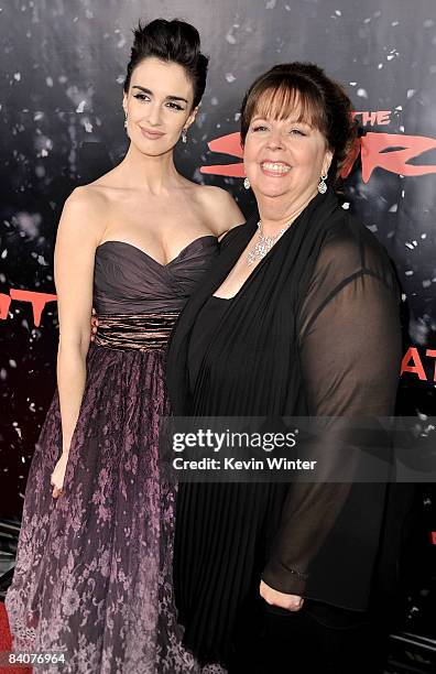 Actress Paz Vega and producer Deborah Del Prete arrive at the Los Angeles premiere of Lionsgate's "The Spirit" held at Grauman's Chinese Theatre on...