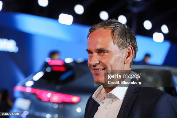Oliver Blume, chief executive officer of Porsche AG, attends the launch event for the new Cayenne sport utility vehicle in Stuttgart, Germany, on...