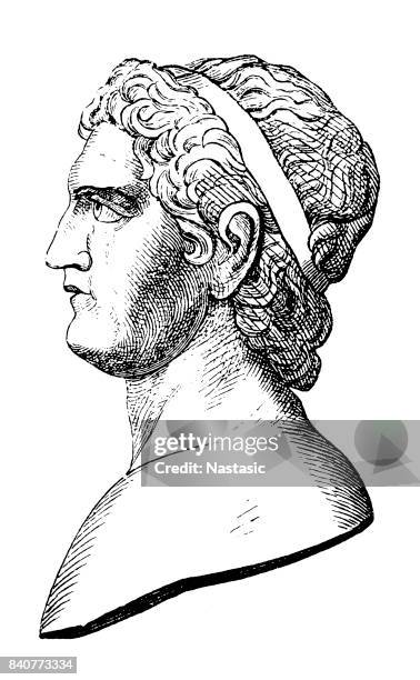 ptolemy i (also ptolemy lagides) - marathon runners side stock illustrations