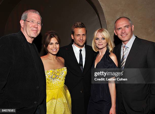 Lionsgate's Michael Paseornek, Eva Mendes, Gabriel Macht, Jaime King and Lionsgate COO Joe Drake attend the after party of the Los Angeles premiere...