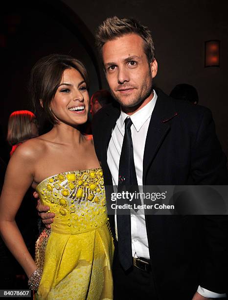 Actress Eva Mendes and actor Gabriel Macht attends the after party of the Los Angeles premiere of "The Spirit" at the Grauman's Chinese Theater on...
