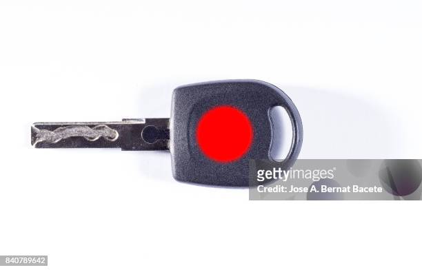 car key on a white background - car keys on white stock pictures, royalty-free photos & images