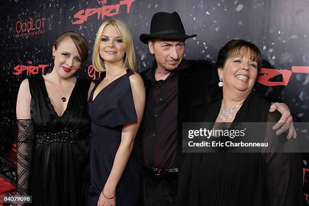 Kimberly Cox, Jaime King, Writer/Director Frank Miller and Producer Deborah Del Prete at Lionsgate Premiere of 'The Spirit' on December 17, 2008 at...