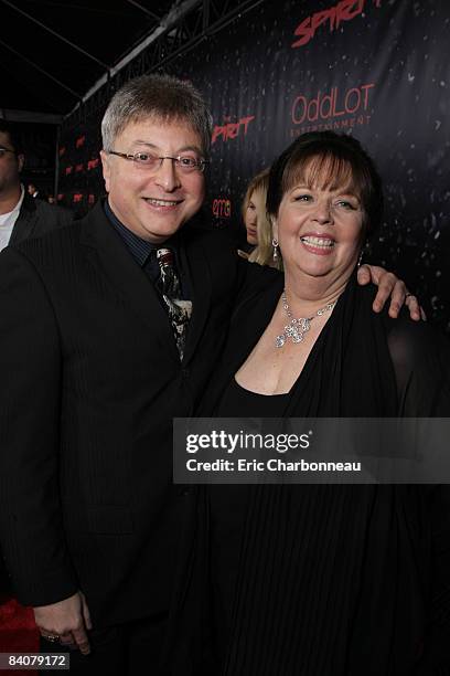 Producer Michael Uslan and Producer Deborah Del Prete at Lionsgate Premiere of 'The Spirit' on December 17, 2008 at Grauman's Chinese Theatre in...