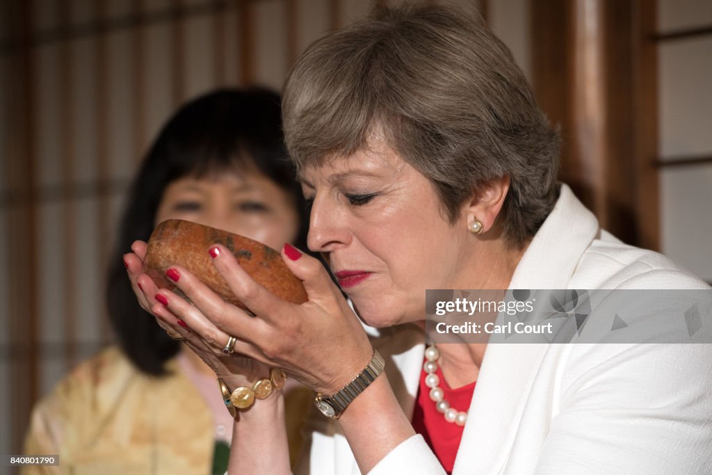 Theresa May's First Official Visit To Japan As Prime Minister - Day One