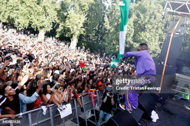 Wizkid performs at the Red Bull Music Academy Soundsystem at Notting Hill Carnival 2017 on August 27, 2017 in London, England.