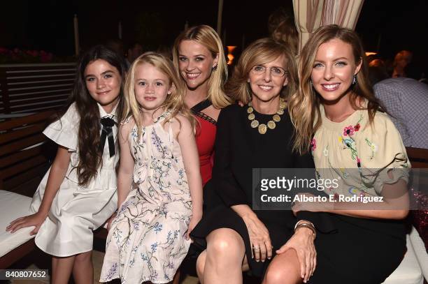 Actors Lola Flannery, Grace Eden Redfield, Reese Witherspoon, producer Nancy Meyers and writer/director Hallie Meyers-Shyer attend the after party...