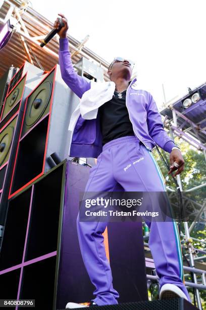 Wizkid performs at the Red Bull Music Academy Soundsystem at Notting Hill Carnival 2017 on August 27, 2017 in London, England.