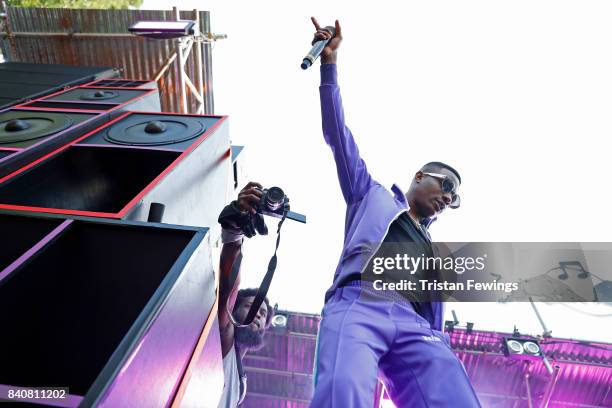 Wizkid performs at the Red Bull Music Academy Soundsystem at Notting Hill Carnival 2017 on August 27, 2017 in London, England.