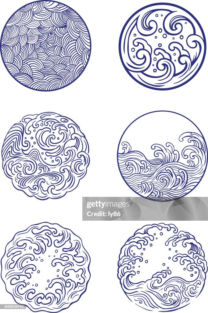Waves Indesign Wave Design High-Res Vector Graphic - Getty Images