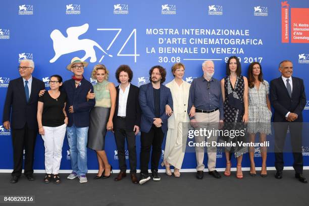 President of the festival Paolo Baratta, 'Venezia 74' jury members Ildiko Enyedi, Yonfan, Jasmine Trinca, Michel Franco, Edgar Wright, president...