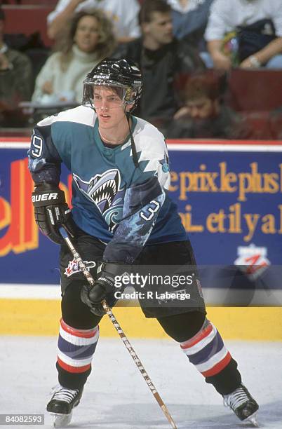 Canadian ice hockey player Brad Richards of the Rimouski Oceanic on the ice during the QMJHL All-Star Game in the 1997-1998 season.
