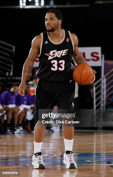 Maureece Rice Maureece Rice of the Erie BayHawks moves the ball up court during the ...