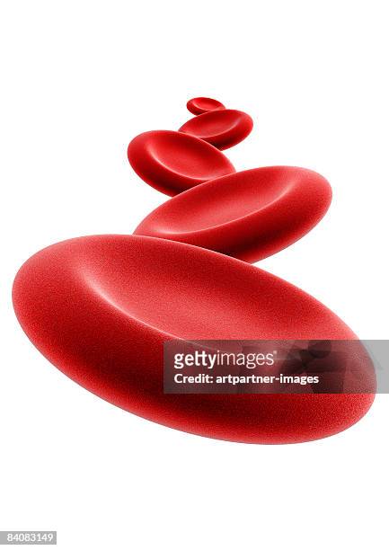stockillustraties, clipart, cartoons en iconen met red blood plates, erythrocytes on white background - red blood cells