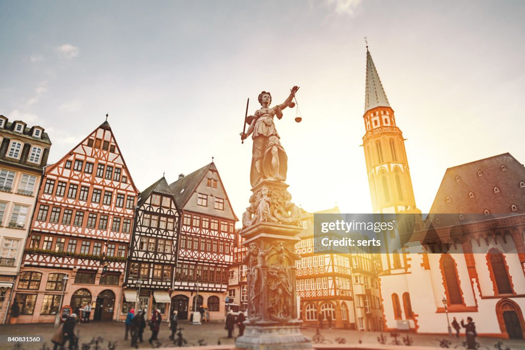 Römerberg Old Town Square in Frankfurt, Germany