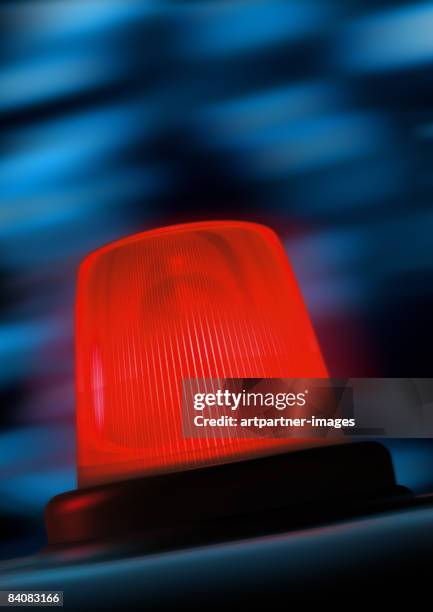 lighted red lamp, red light flashing on a car - car roof stock illustrations