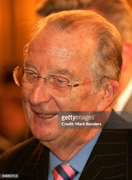 Albert II of Belgium attends at a Christmas concert at the Royal Palace on December 18, 2008 in Brussels Belgium.