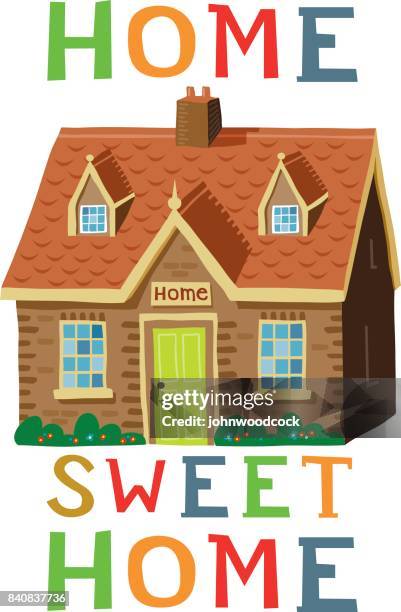 home sweet home illustration - home sweet home stock illustrations