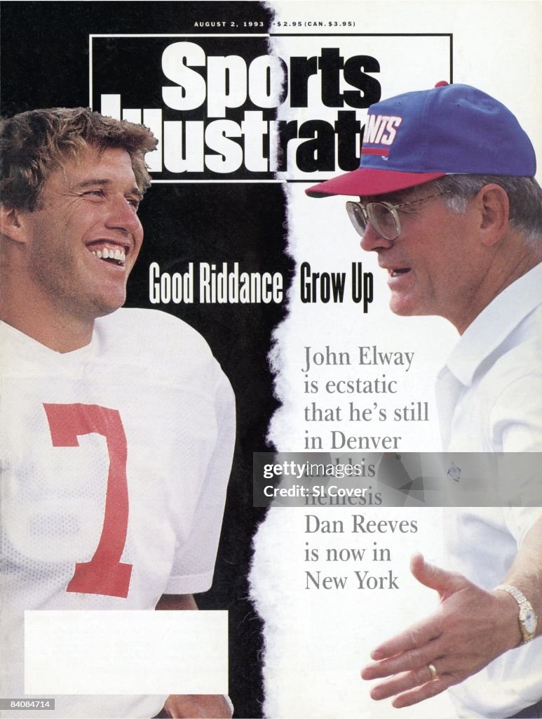 Denver Broncos QB John Elway and New York Giants Coach Dan Reeves