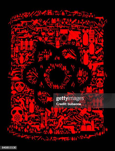 atomic barrel war and modern warfare vector icon pattern - mushroom cloud vector stock illustrations