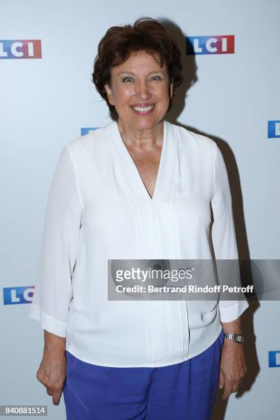 Roselyne Bachelot attends the LCI Press Conference to Announce Their TV Schedule for 2017/2018 on August 30, 2017 in Paris, France.