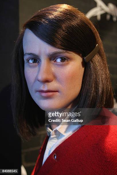 Wax firgure of German student and anti-Nazi activist Sophie Scholl stands on display at Madame Tussauds on December 19, 2008 in Berlin, Germany....