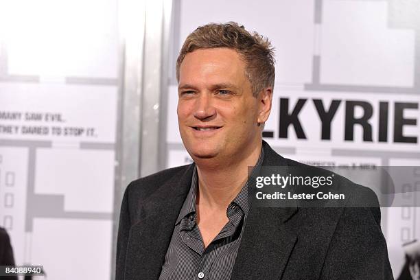 Composer John Ottman arrives on the red carpet of the Los Angeles premiere of "Valkyrie" at the Directors Guild of America on December 18, 2008 in...