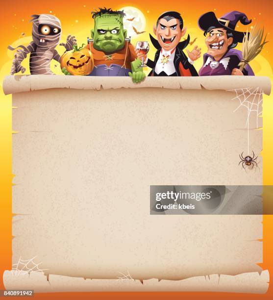 halloween party invitation - cute halloween stock illustrations