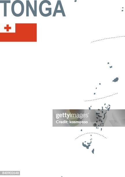 basic map of tonga including boundary lines - tonga stock illustrations