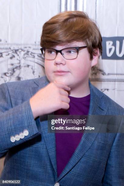 Jeremy Ray Taylor attends Build Presents to discuss the film 'IT' at Build Studio on August 30, 2017 in New York City.