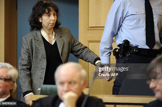 Genevieve Lhermitte, Belgian 42-year-old woman found guilty of the murder of her five children in February 2007, arrives to hear the verdict at the...