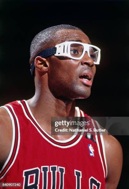 Horace Grant of the Chicago Bulls looks on circa 1994 at Madison Square Garden in New York City. NOTE TO USER: User expressly acknowledges and agrees...