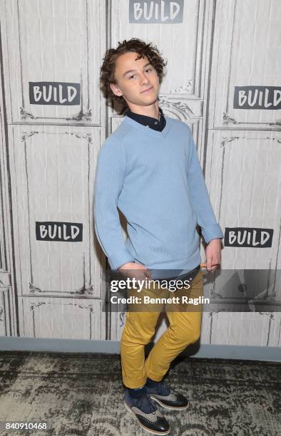 Actor Wyatt Oleff attends Build to discusss the movie "IT" at Build Studio on August 30, 2017 in New York City.