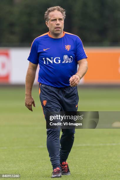 Coach Art Langeler of Netherlands U21 during the training session of Netherlads U21 at the KNVB training centre on August 30, 2017 in Zeist, The...