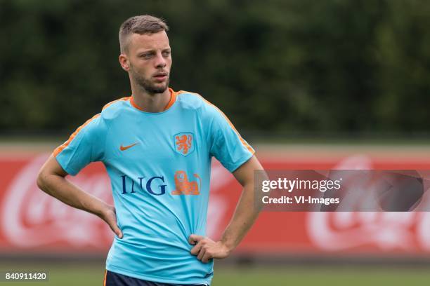 Bart Ramselaar of Netherlands U21 during the training session of Netherlads U21 at the KNVB training centre on August 30, 2017 in Zeist, The...